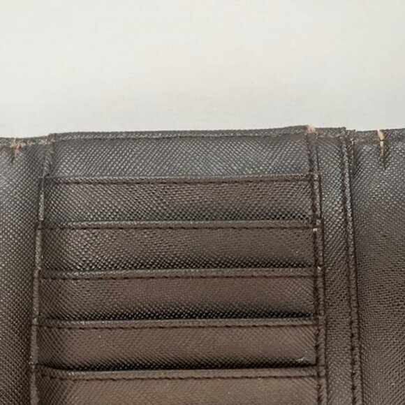 Michael Kors MK Signature Monogram Wallet with Gold Tone Plate Logo & Pullout - Picture 9 of 13